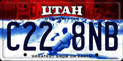 UT license plate C228NB