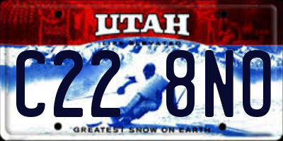 UT license plate C228NO