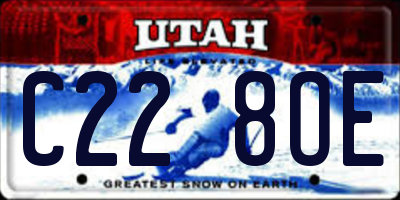 UT license plate C228OE