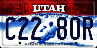 UT license plate C228OR
