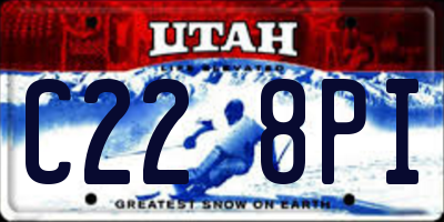 UT license plate C228PI
