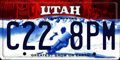 UT license plate C228PM