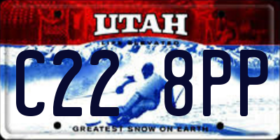 UT license plate C228PP