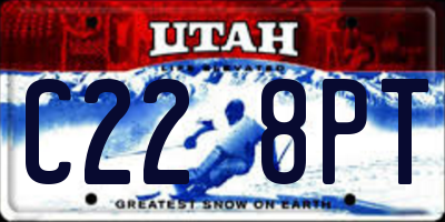 UT license plate C228PT