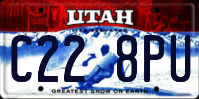 UT license plate C228PU