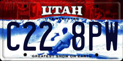UT license plate C228PW