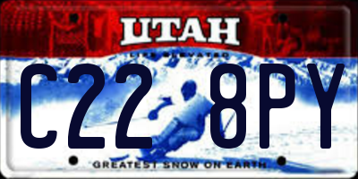 UT license plate C228PY