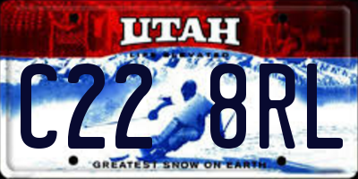 UT license plate C228RL