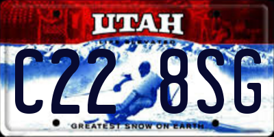UT license plate C228SG