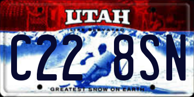 UT license plate C228SN