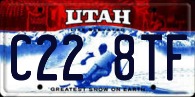 UT license plate C228TF