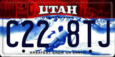UT license plate C228TJ