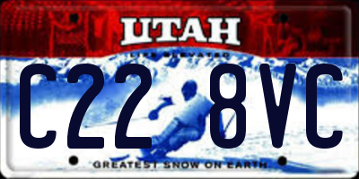 UT license plate C228VC