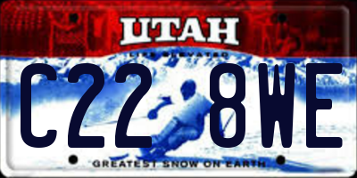 UT license plate C228WE