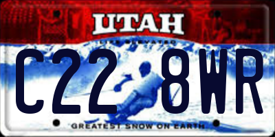 UT license plate C228WR