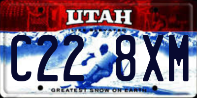 UT license plate C228XM