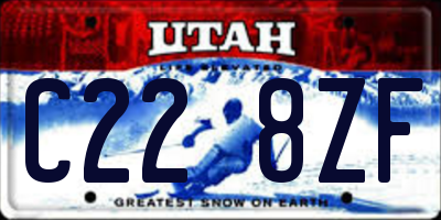 UT license plate C228ZF