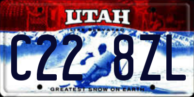UT license plate C228ZL