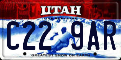UT license plate C229AR
