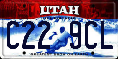 UT license plate C229CL