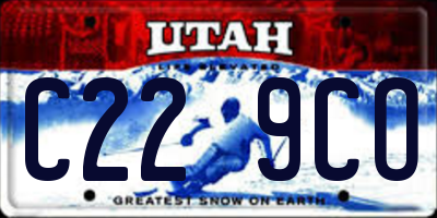 UT license plate C229CO