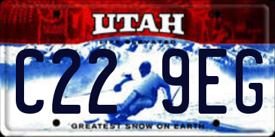 UT license plate C229EG