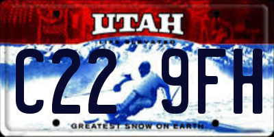 UT license plate C229FH