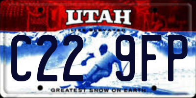 UT license plate C229FP