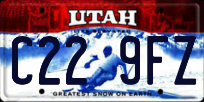 UT license plate C229FZ