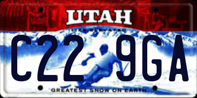 UT license plate C229GA