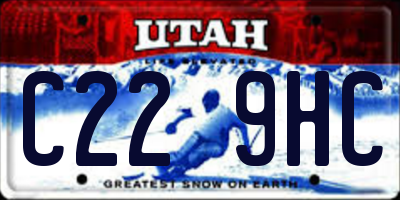 UT license plate C229HC