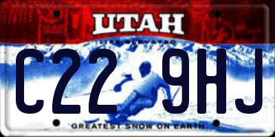 UT license plate C229HJ