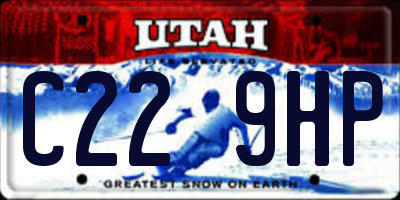UT license plate C229HP