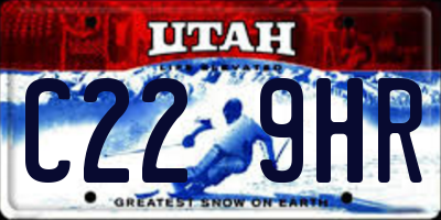 UT license plate C229HR