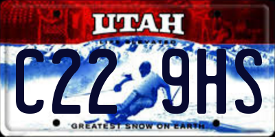 UT license plate C229HS