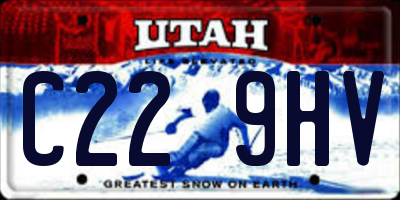 UT license plate C229HV