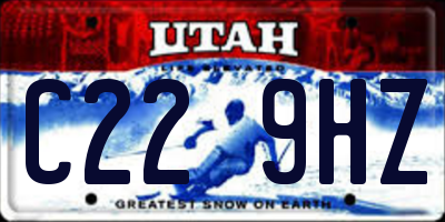 UT license plate C229HZ