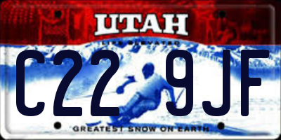 UT license plate C229JF