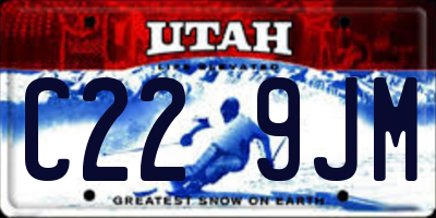 UT license plate C229JM