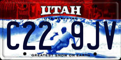 UT license plate C229JV