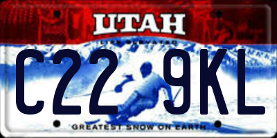 UT license plate C229KL