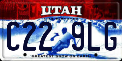 UT license plate C229LG