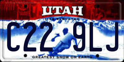 UT license plate C229LJ