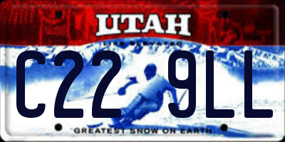 UT license plate C229LL
