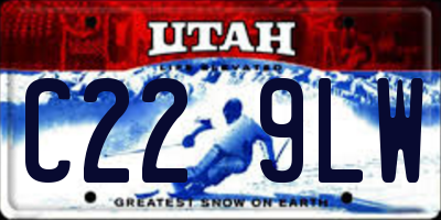 UT license plate C229LW