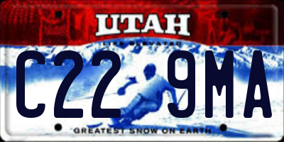 UT license plate C229MA