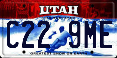 UT license plate C229ME
