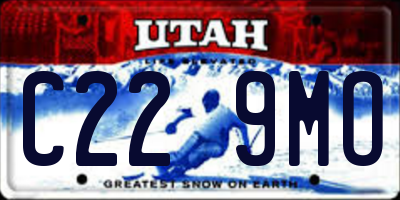 UT license plate C229MO