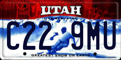 UT license plate C229MU