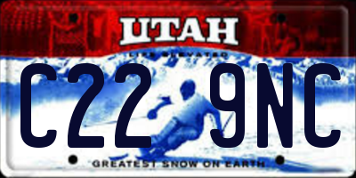 UT license plate C229NC